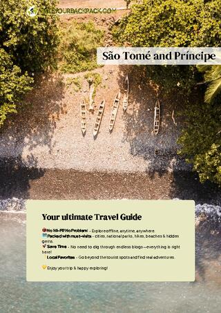 example page 0 from our offline Travel Guide for São Tomé and Príncipe